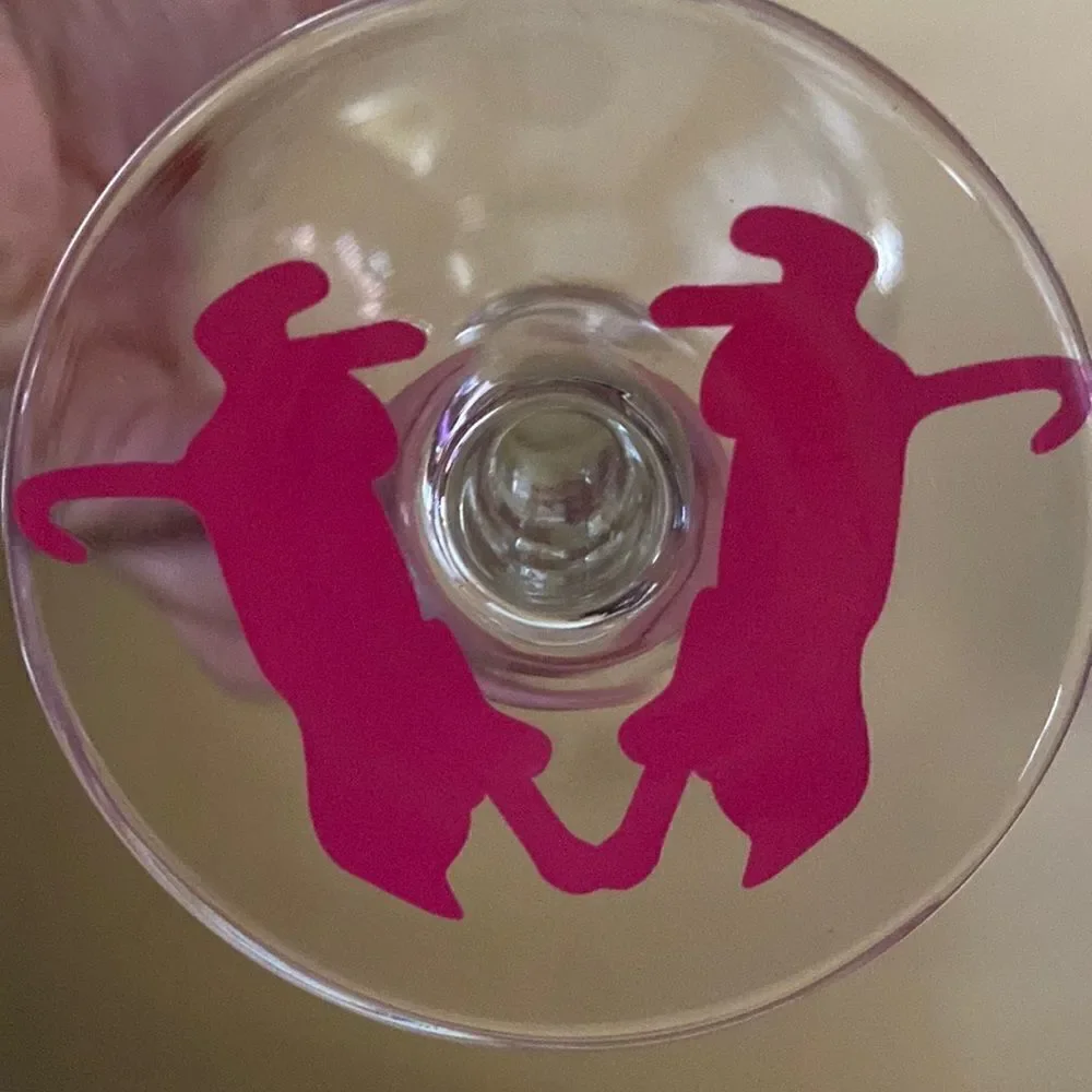CATITUDE PROBLEM WINE GLASS‎